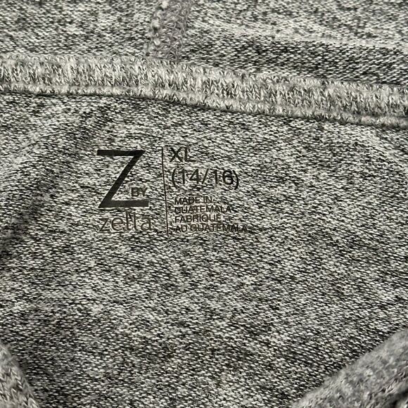 Z by Zella Girls Heathered Gray Hoodie Sweater - Picture 4 of 7